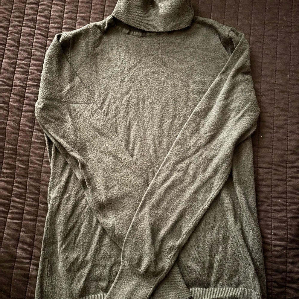 Olive Green Turtleneck Sweater